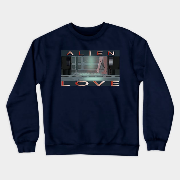 Alien love Crewneck Sweatshirt by chrisbizkit